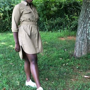 Gap Tan Shirt Dress